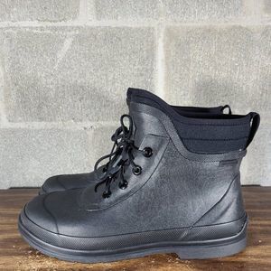 THE Original Muck Boot Company Sz 13 Black Pull On Mid Lace Up Waterproof Boots